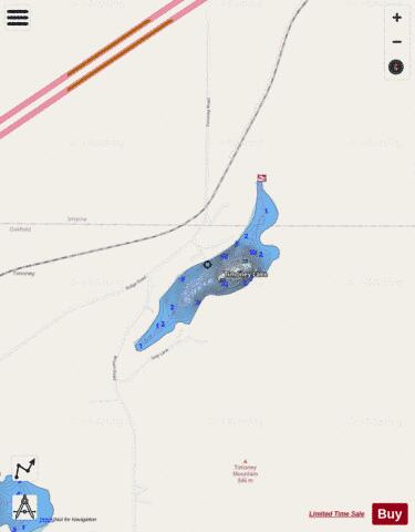 Timoney Lake depth contour Map - i-Boating App - Streets