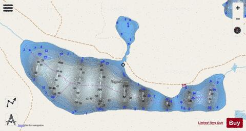 Togue Pond depth contour Map - i-Boating App - Streets