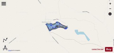 Toothaker Pond depth contour Map - i-Boating App - Streets