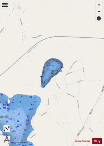Tracy Pond depth contour Map - i-Boating App - Streets