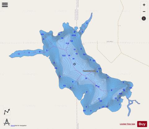 Umcolcus Lake depth contour Map - i-Boating App - Streets