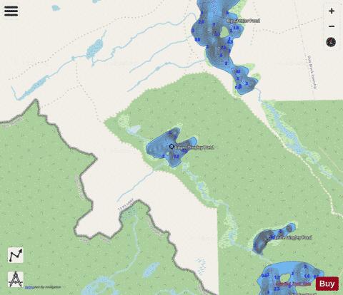 Upper Dingley Pond depth contour Map - i-Boating App - Streets