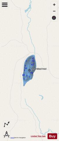 Upper Island Pond depth contour Map - i-Boating App - Streets