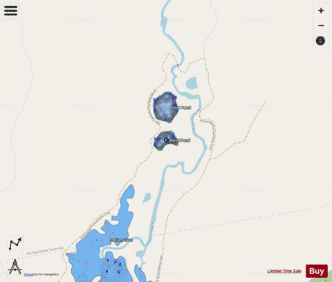 Wells Pond depth contour Map - i-Boating App - Streets