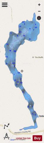 Wight Pond depth contour Map - i-Boating App - Streets