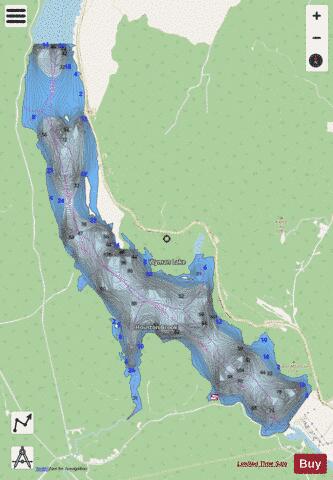 Wyman Lake depth contour Map - i-Boating App - Streets
