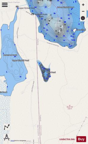 Hunt Pond depth contour Map - i-Boating App - Streets