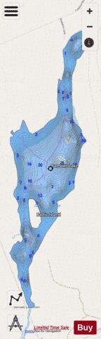 Barrows Lake depth contour Map - i-Boating App - Streets