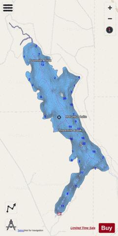 Molunkus Lake depth contour Map - i-Boating App - Streets