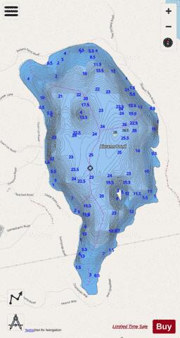 Abrams Pond depth contour Map - i-Boating App - Streets