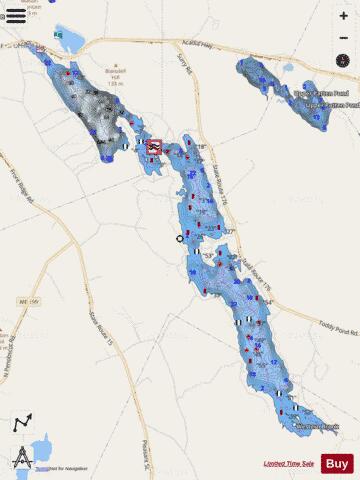 Toddy Pond depth contour Map - i-Boating App - Streets