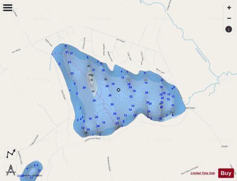 Sixteenth Stream depth contour Map - i-Boating App - Streets