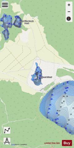 Horseshoe Pond depth contour Map - i-Boating App - Streets