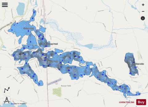 Balch / Stump Pond depth contour Map - i-Boating App - Streets