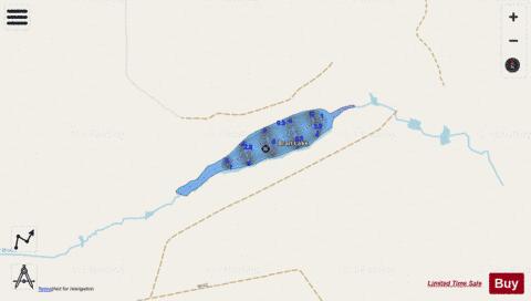 Bran Lake depth contour Map - i-Boating App - Streets
