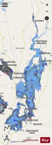 Graham Lake depth contour Map - i-Boating App - Streets