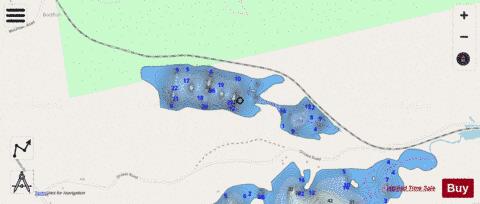 Little Greenwood Pond depth contour Map - i-Boating App - Streets