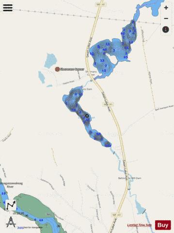 Mason Pond depth contour Map - i-Boating App - Streets