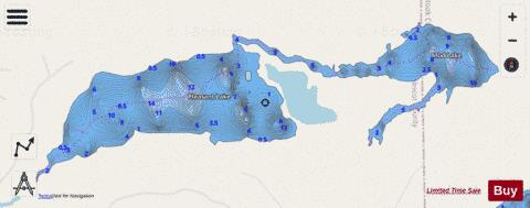 Pleasant / Mud Lake depth contour Map - i-Boating App - Streets