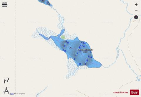 Second Saint John Pond depth contour Map - i-Boating App - Streets