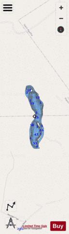 St Agatha Pond depth contour Map - i-Boating App - Streets