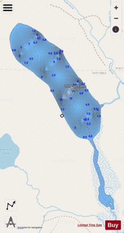 Third Saint John Pond depth contour Map - i-Boating App - Streets