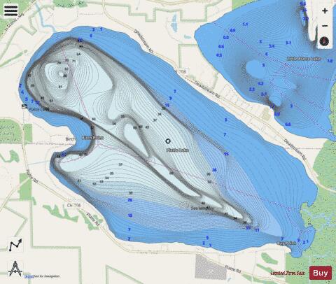 Platte Lake depth contour Map - i-Boating App - Streets