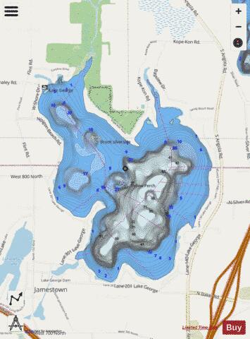 George lake depth contour Map - i-Boating App - Streets