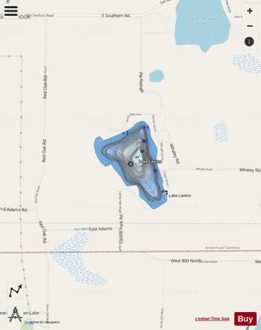 Lavine, Lake depth contour Map - i-Boating App - Streets
