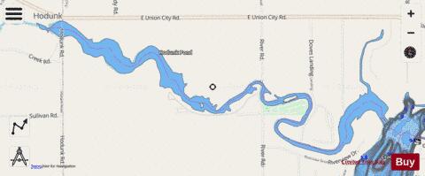Hodunk Pond depth contour Map - i-Boating App - Streets