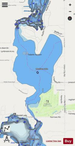 Morrison Lake depth contour Map - i-Boating App - Streets