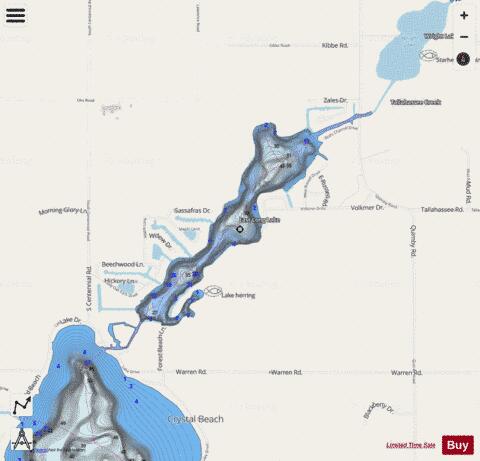East Long Lake depth contour Map - i-Boating App - Streets