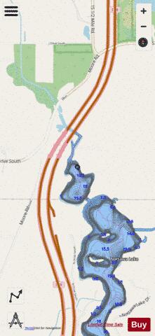 Nottawassepee, Little depth contour Map - i-Boating App - Streets
