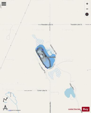 Robbins Lake depth contour Map - i-Boating App - Streets