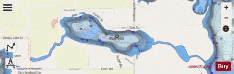 Finch Lake depth contour Map - i-Boating App - Streets