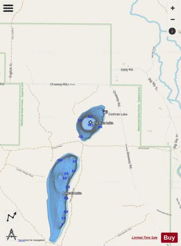 Cochran Lake depth contour Map - i-Boating App - Streets