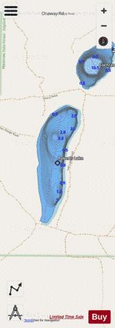 Roberts Lake depth contour Map - i-Boating App - Streets