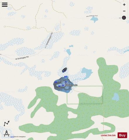 Bobbygay Lake depth contour Map - i-Boating App - Streets