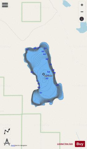 Dry Lake depth contour Map - i-Boating App - Streets