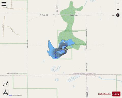 Boaz Lake depth contour Map - i-Boating App - Streets