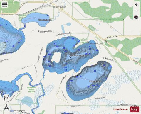 Frenchman Lake depth contour Map - i-Boating App - Streets