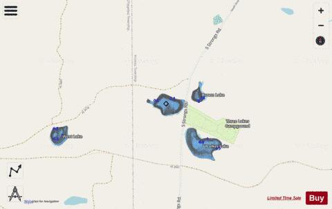 Whitmarsh Lake depth contour Map - i-Boating App - Streets