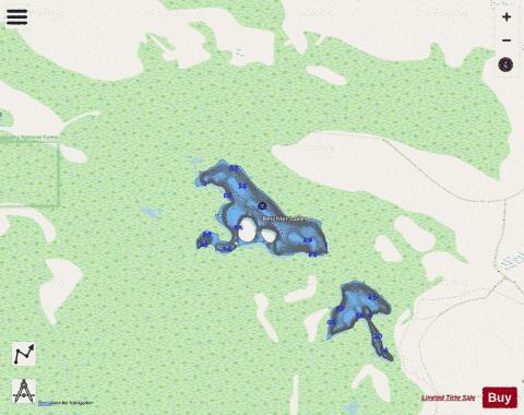 Betchler Lakes depth contour Map - i-Boating App - Streets