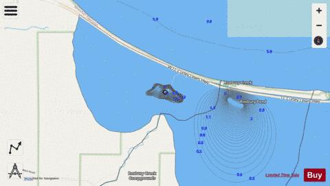 Roxbury Pond, West depth contour Map - i-Boating App - Streets
