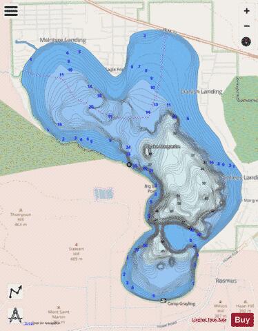 Margrethe, Lake depth contour Map - i-Boating App - Streets