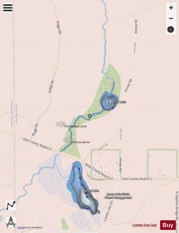River Lake depth contour Map - i-Boating App - Streets