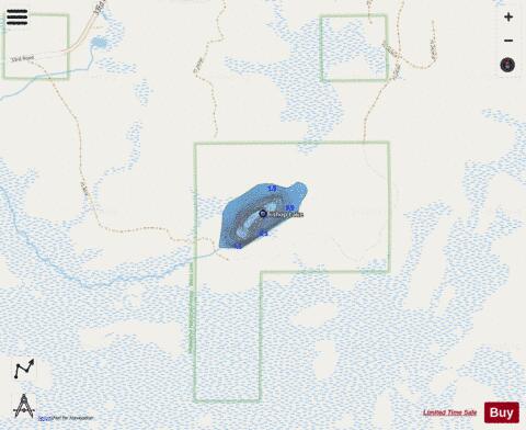 Bishop Lake depth contour Map - i-Boating App - Streets