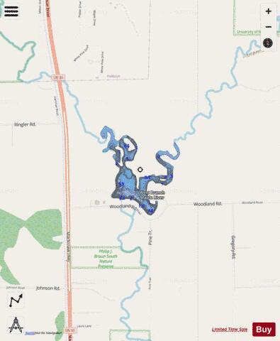Lake Kathleen depth contour Map - i-Boating App - Streets