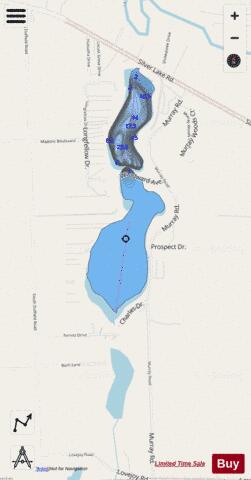 McKane Lake depth contour Map - i-Boating App - Streets
