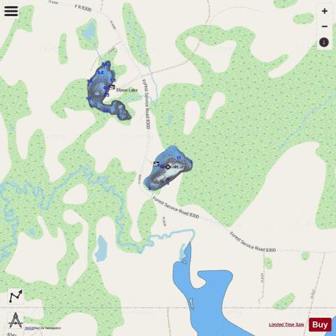 Redboat Lake depth contour Map - i-Boating App - Streets
